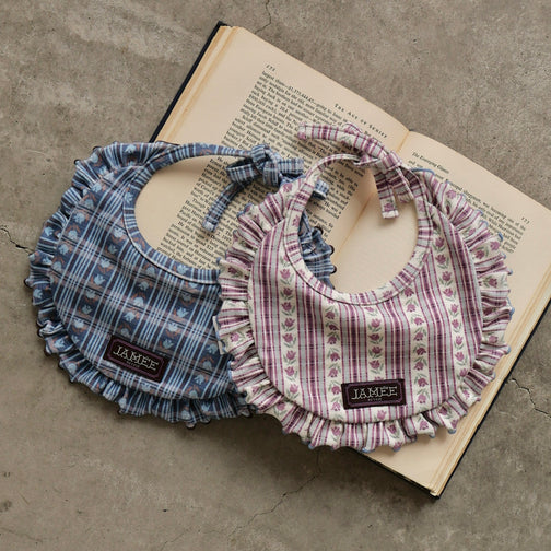 26AW NEW PATTERN FLORAL FRILL BIB