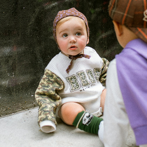 WAFFLE CAMOUFLAGE ROMPER
