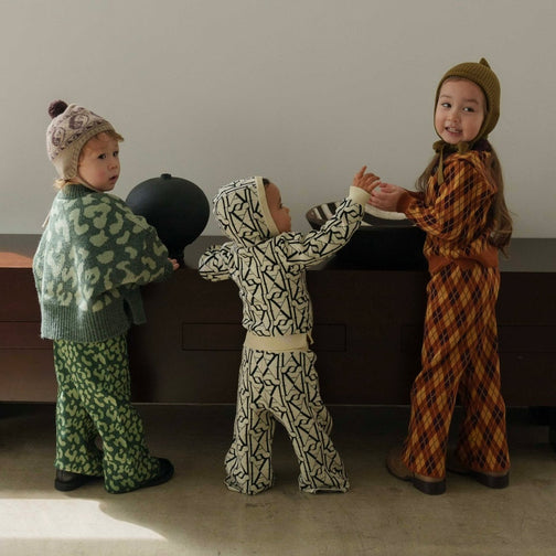 PATTERN JACQUARD FLARE PANTS