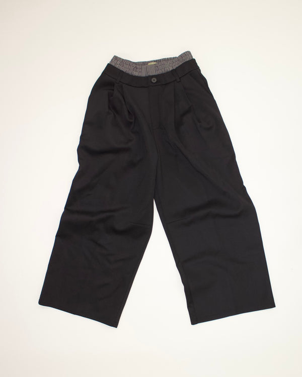 Ponte Double Waist Wide Pants