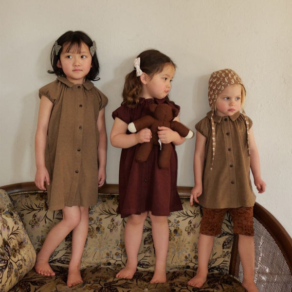 EMBROIDERED STRETCH TWILL DRESS