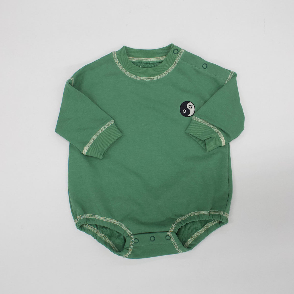 YIN YANG EMBROIDERY FLEECE ROMPER