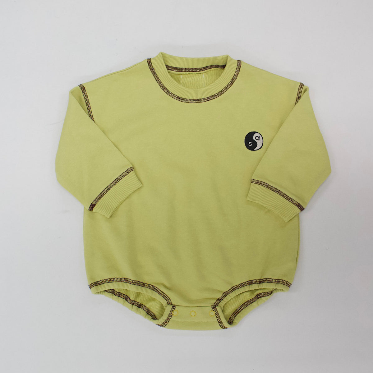 YIN YANG EMBROIDERY FLEECE ROMPER