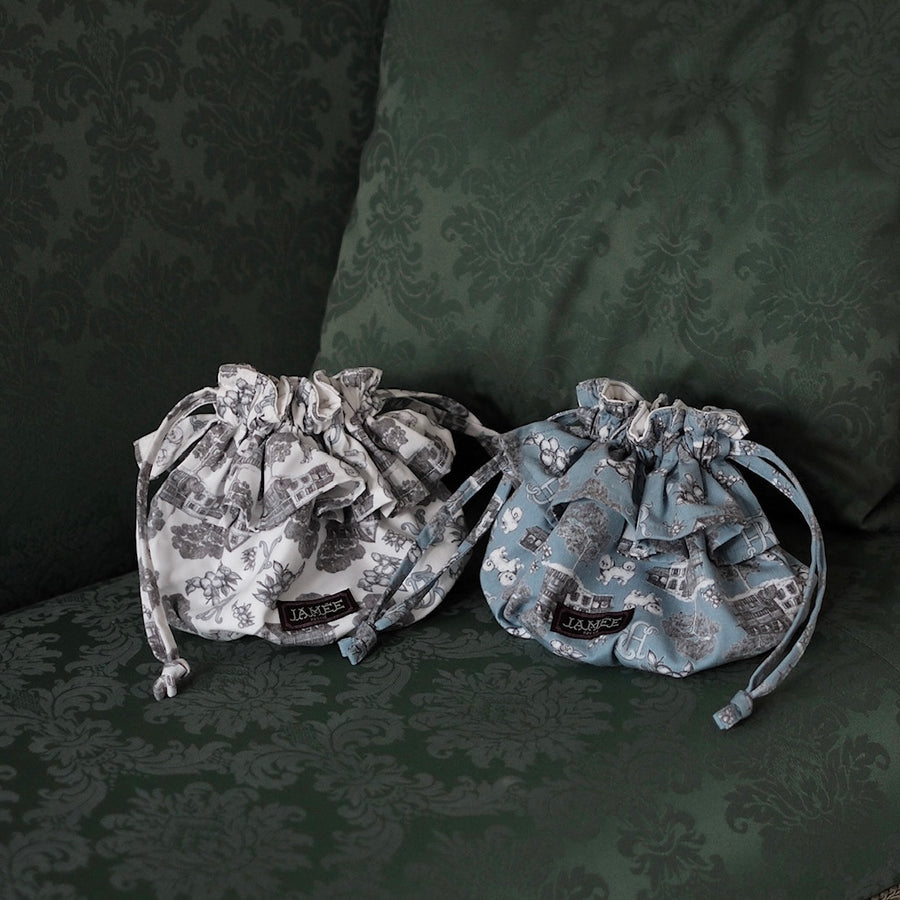 TOILE DE JOUY DRAWSTRING BAG