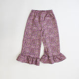 QUILTED JERSEY RUFFLED HEM PANTS5
