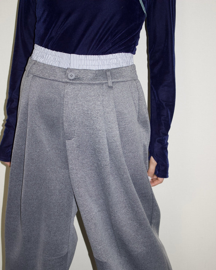 Ponte Double Waist Wide Pants