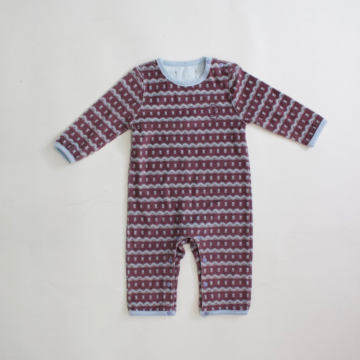 Jamée Rousse VELOUR COVERALL ワイン
