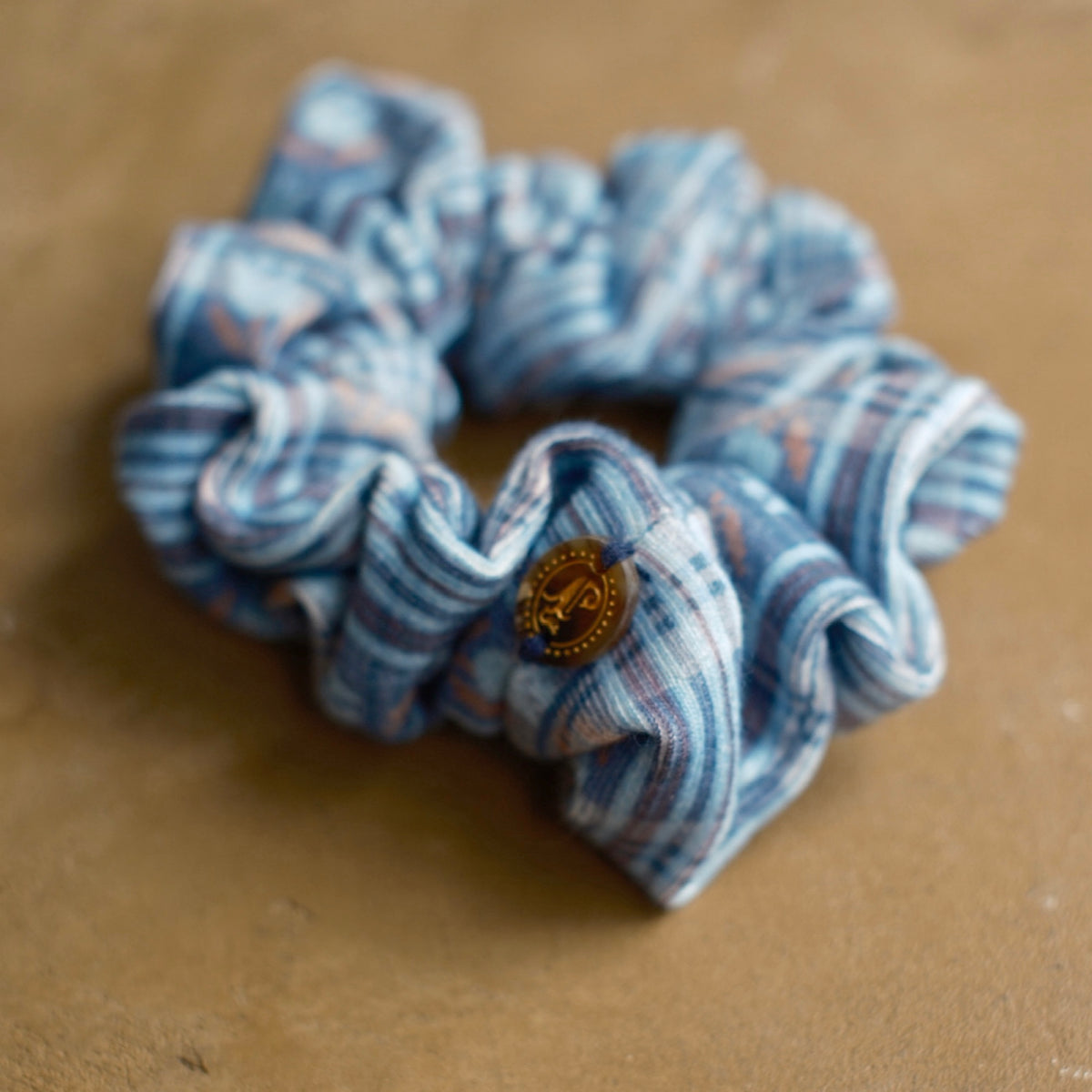 Jamée Rousse 26AW NEW PATTERN FLORAL SCRUNCHIE ブルー
