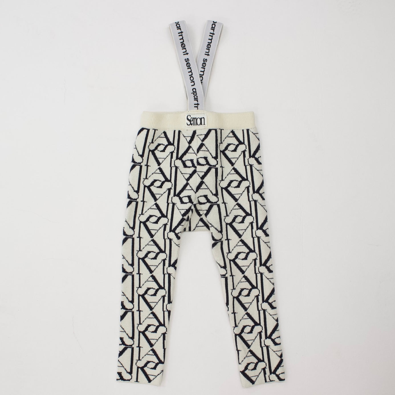 semon SUSPENDER LEGGINS 【FLOWER】1y-2y PATTERN JACQUARD SUSPENDER LEGGINS | Frö