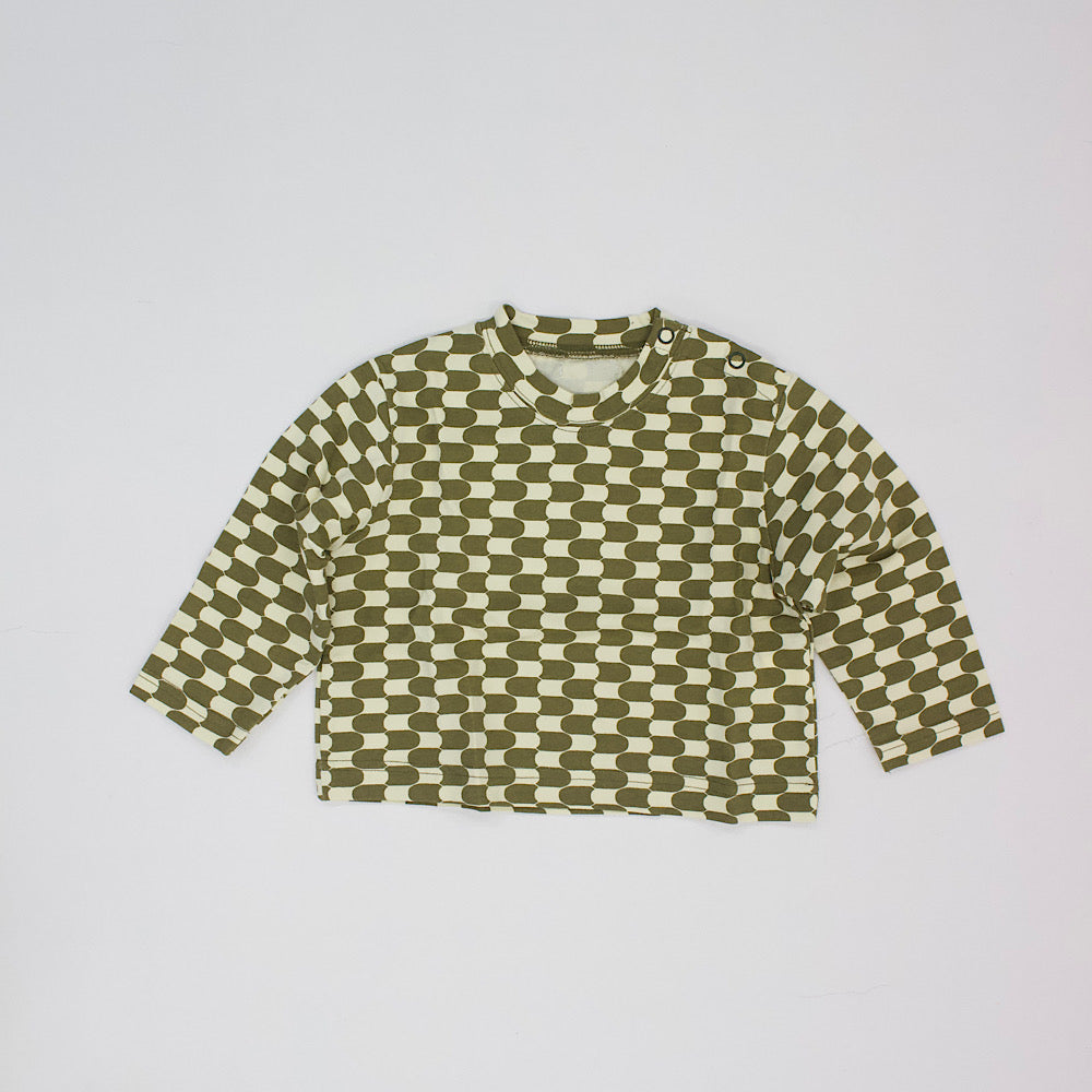 Semon ApartMent 26AW PATTERN LONG SLEEVE T-SHIRT WAVEBLOCK