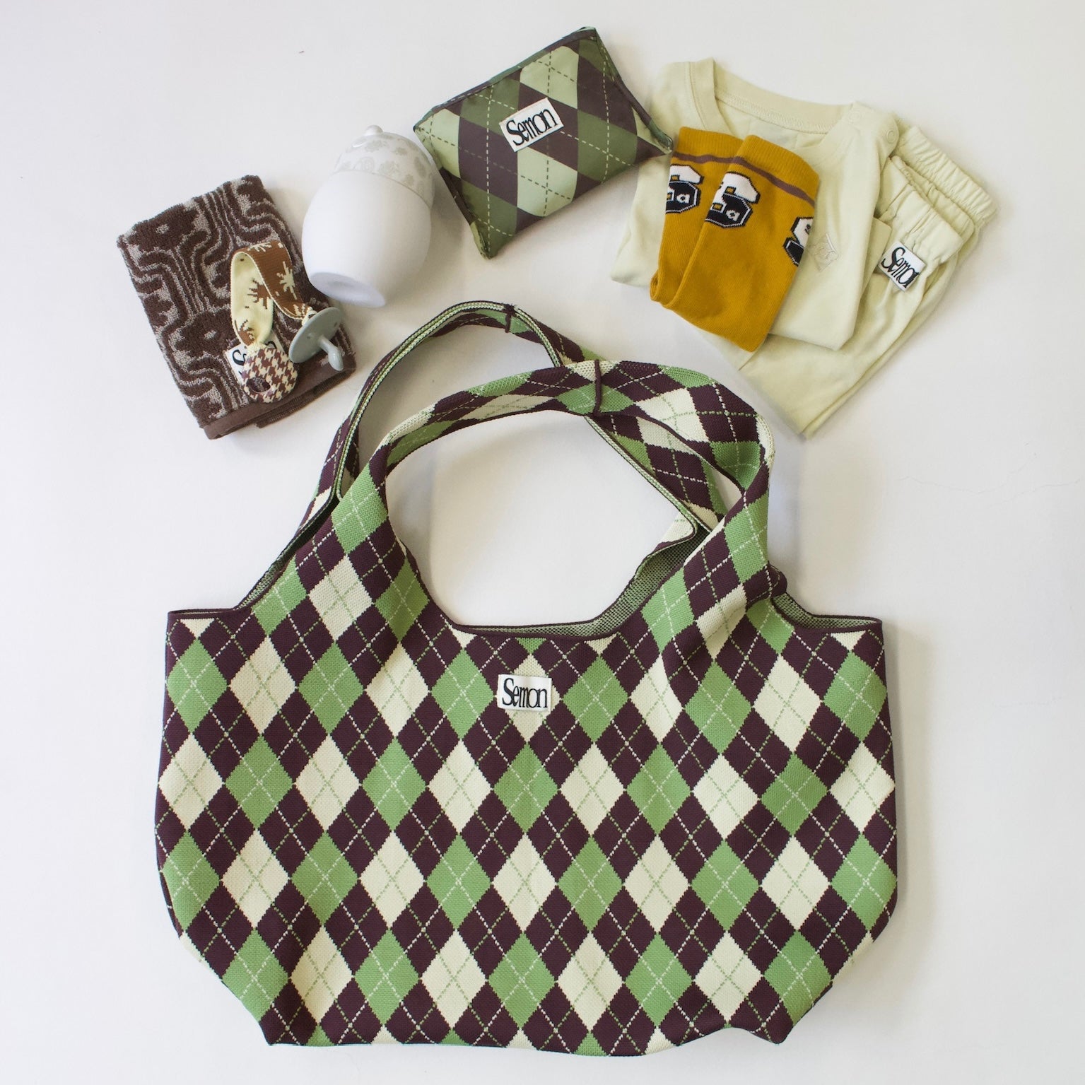 総柄ニットマザーズバッグ | 26AW PATTERN KNIT MOTHER'S BAG | Frö