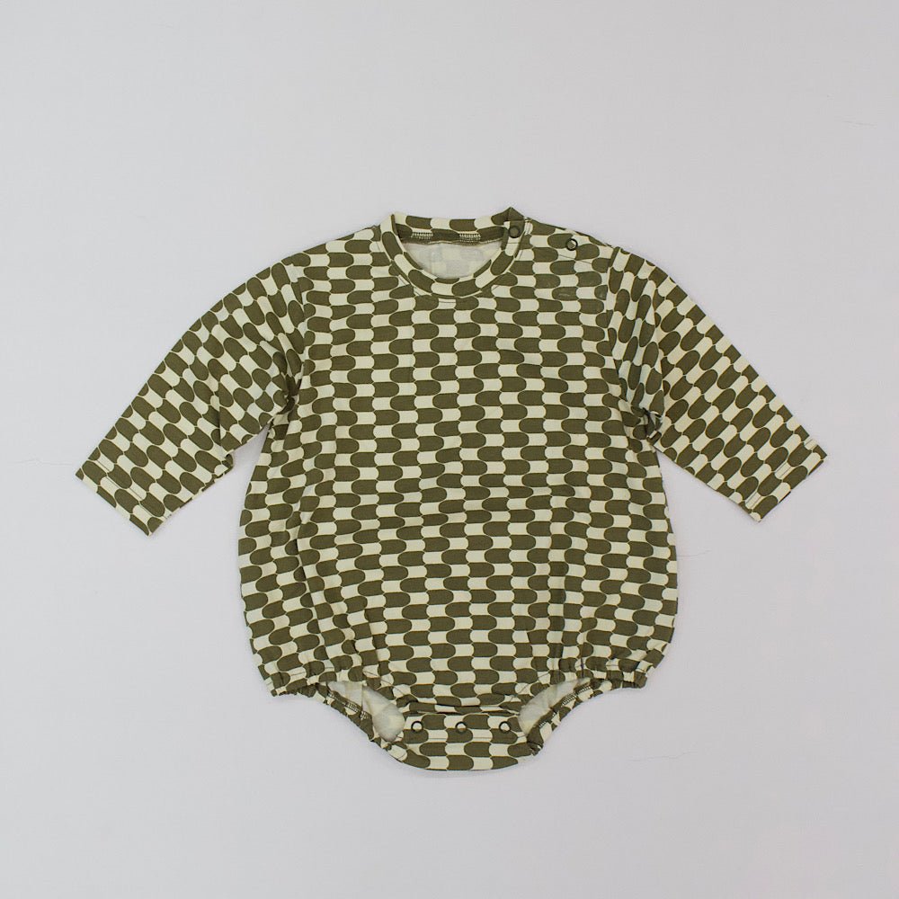 Semon ApartMent 26AW PATTERN ROMPER WAVEBLOCK