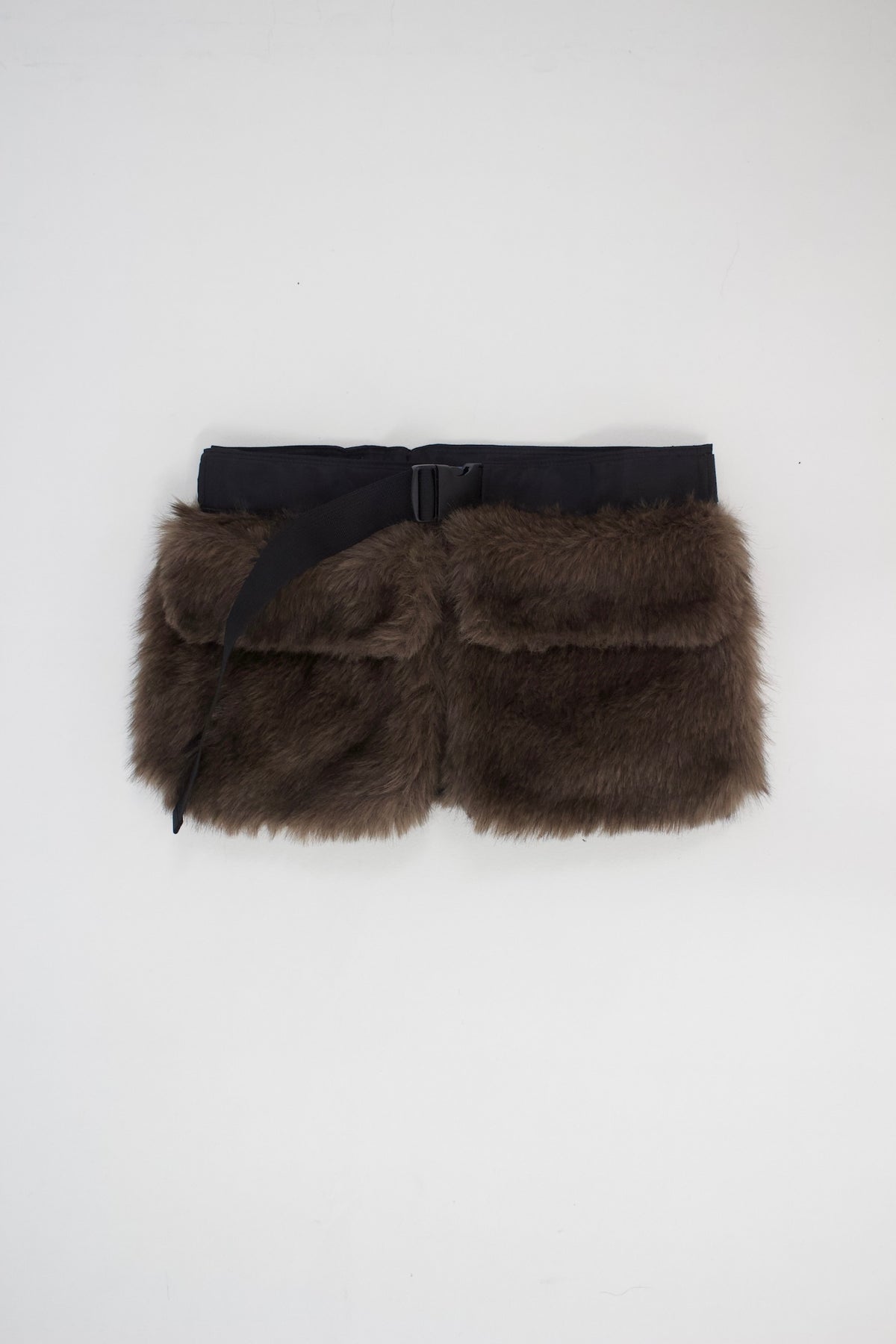 Semon ApartMent FUR WAIST BELT BAG BROWN
