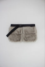 Semon ApartMent FUR WAIST BELT BAG WHITE