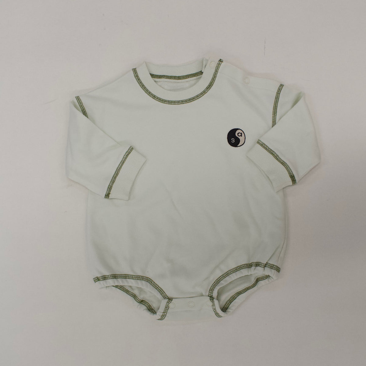 YIN YANG EMBROIDERY FLEECE ROMPER