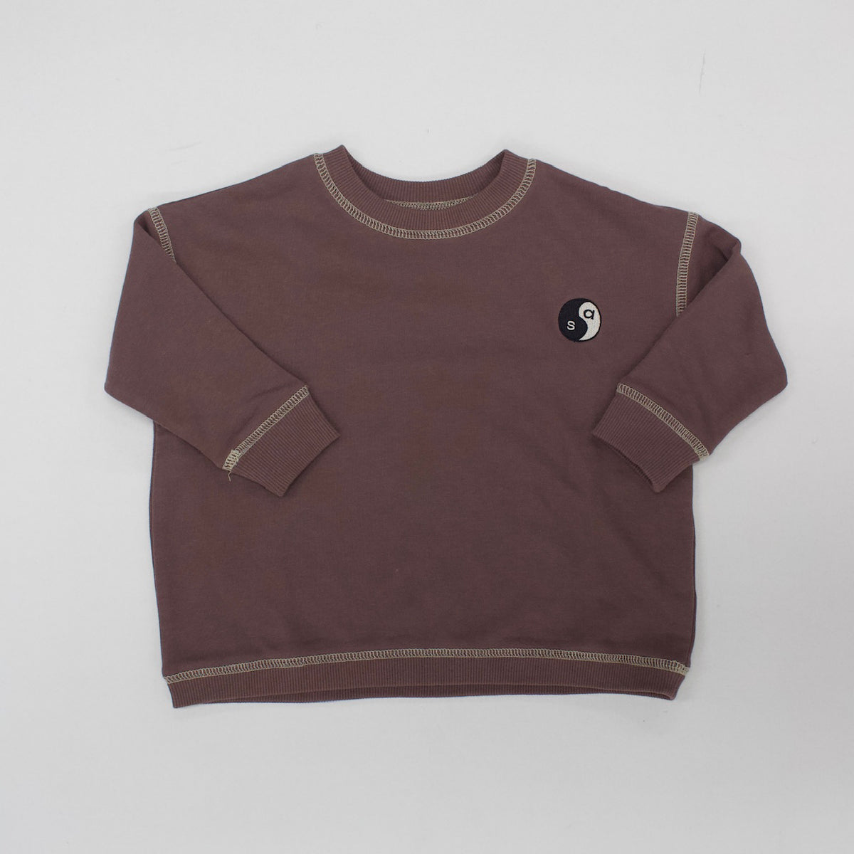 YIN YANG EMBROIDERY FLEECE SWEATSHIRT