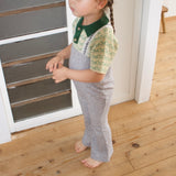 BICOLOR RIB SUSPENDER FLARE PANTS6