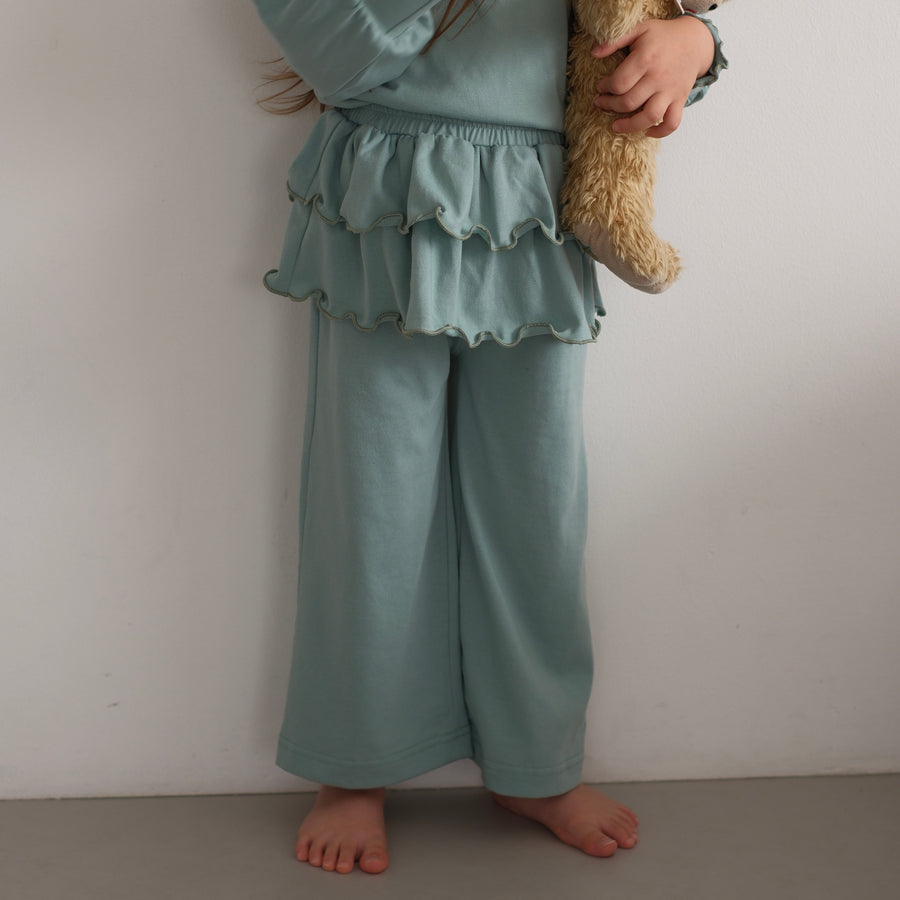 TC JERSEY TWO-TIER FRILL PANTS