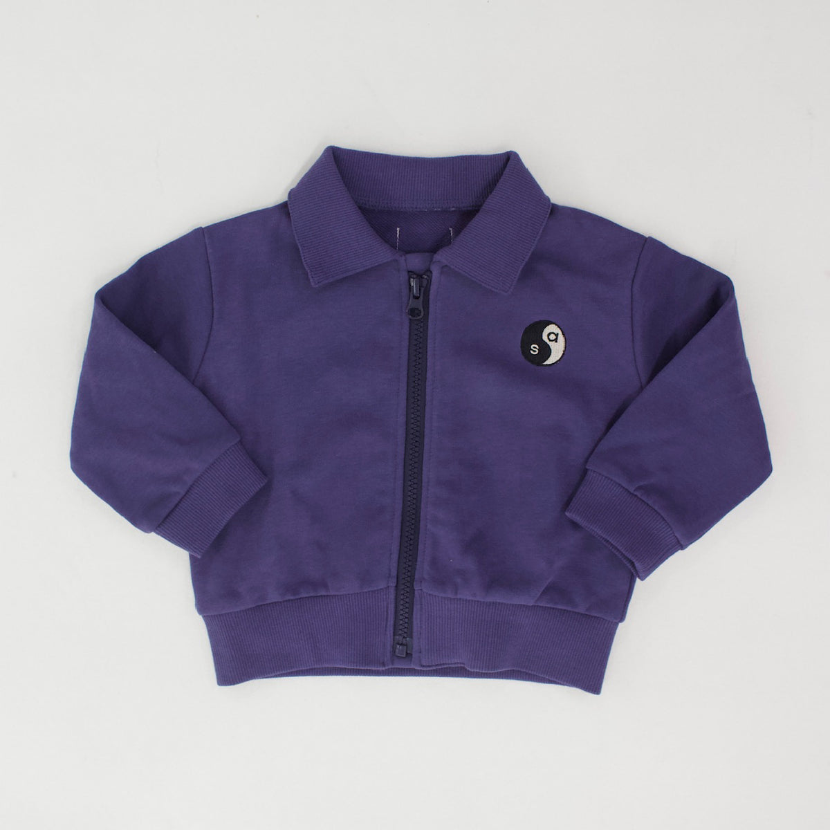YIN YANG EMBROIDERY FLEECE ZIP-UP JACKET