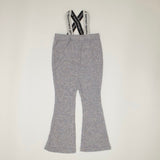 BICOLOR RIB SUSPENDER FLARE PANTS9