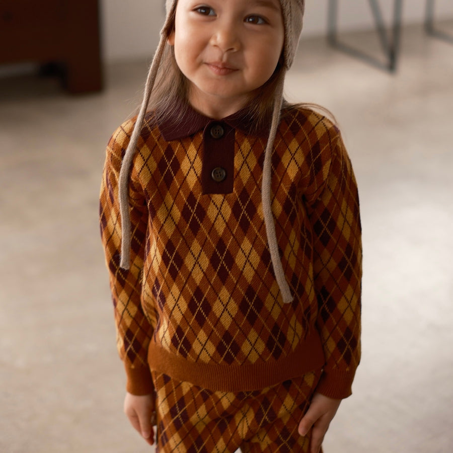 PATTERN JACQUARD POLO KNIT