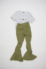 Shirring Logo Print Tee7