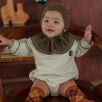 BRUSHED STRETCH FRILL BIB