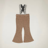 BICOLOR RIB SUSPENDER FLARE PANTS11