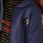YIN YANG EMBROIDERY FLEECE ZIP-UP JACKET