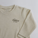 【受注生産：12月下旬ごろ発送予定】WAFFLE HORSE EMBROIDERY ROMPER3