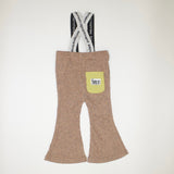 BICOLOR RIB SUSPENDER FLARE PANTS12