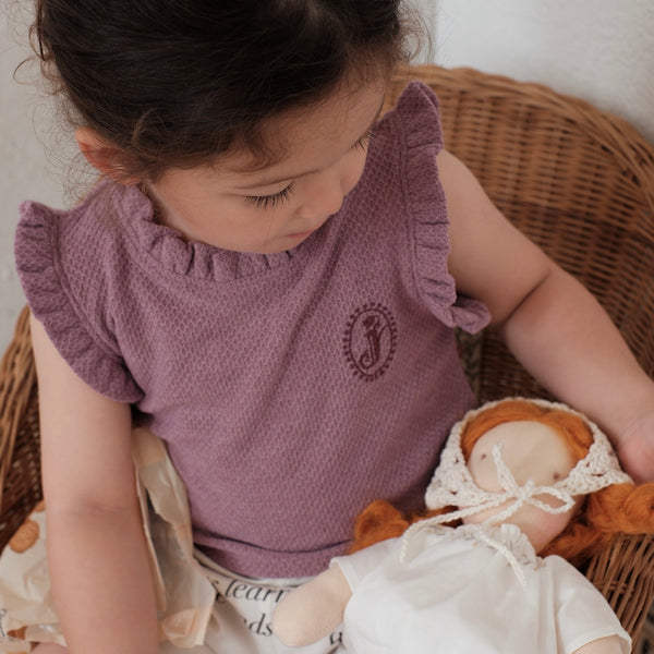 SUMMER KNIT FRILL TANK TOPS