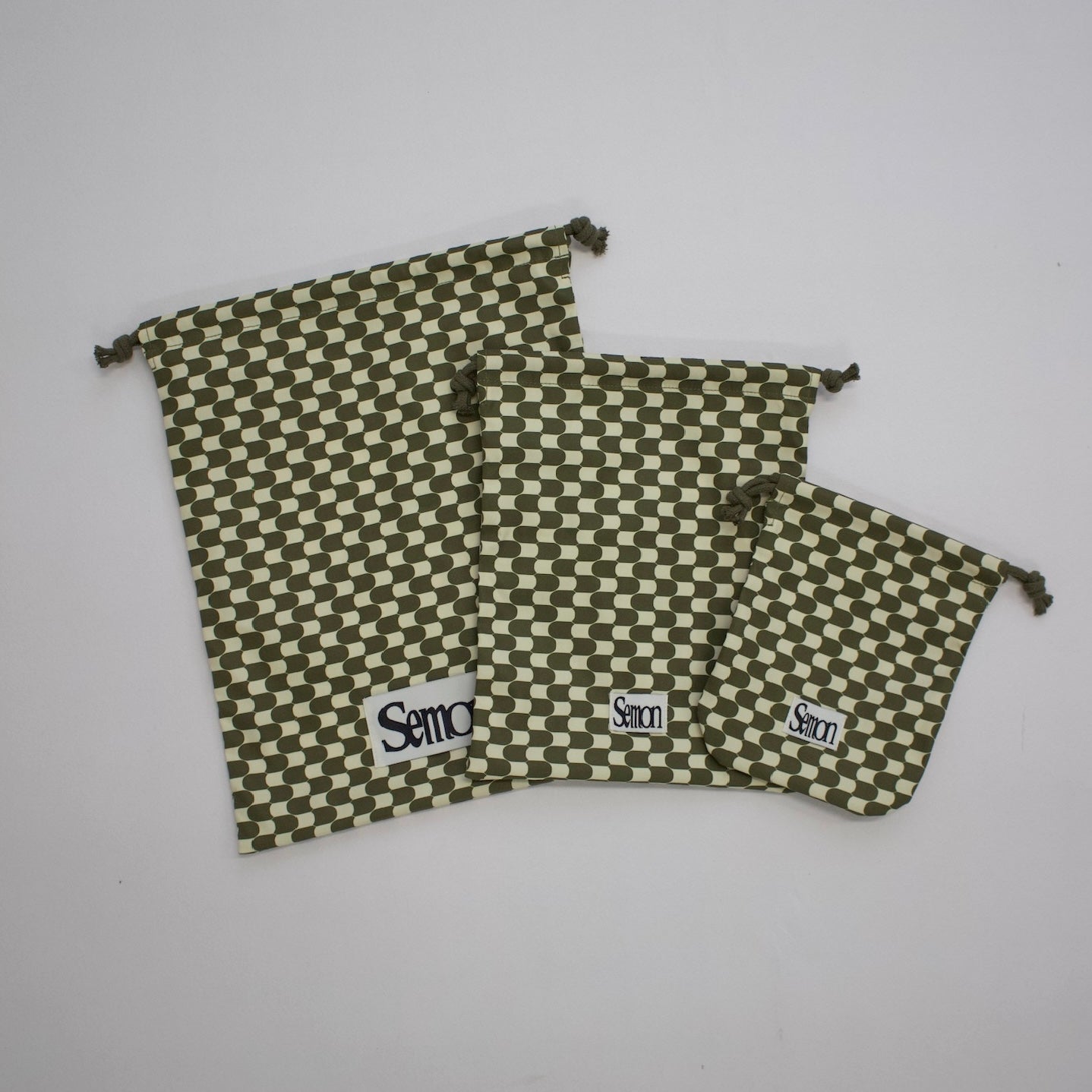 6/26(Fri)12:00-restock＆new colors】3SET PATTERN DRAWSTRING BAGS – Frö