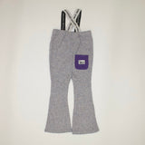BICOLOR RIB SUSPENDER FLARE PANTS10