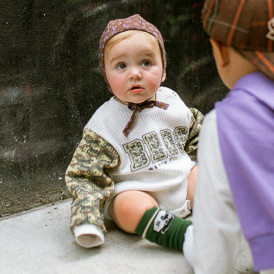 WAFFLE CAMOUFLAGE ROMPER