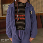YIN YANG EMBROIDERY FLEECE ZIP-UP JACKET