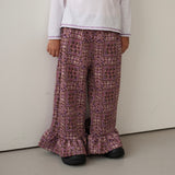 QUILTED JERSEY RUFFLED HEM PANTS12