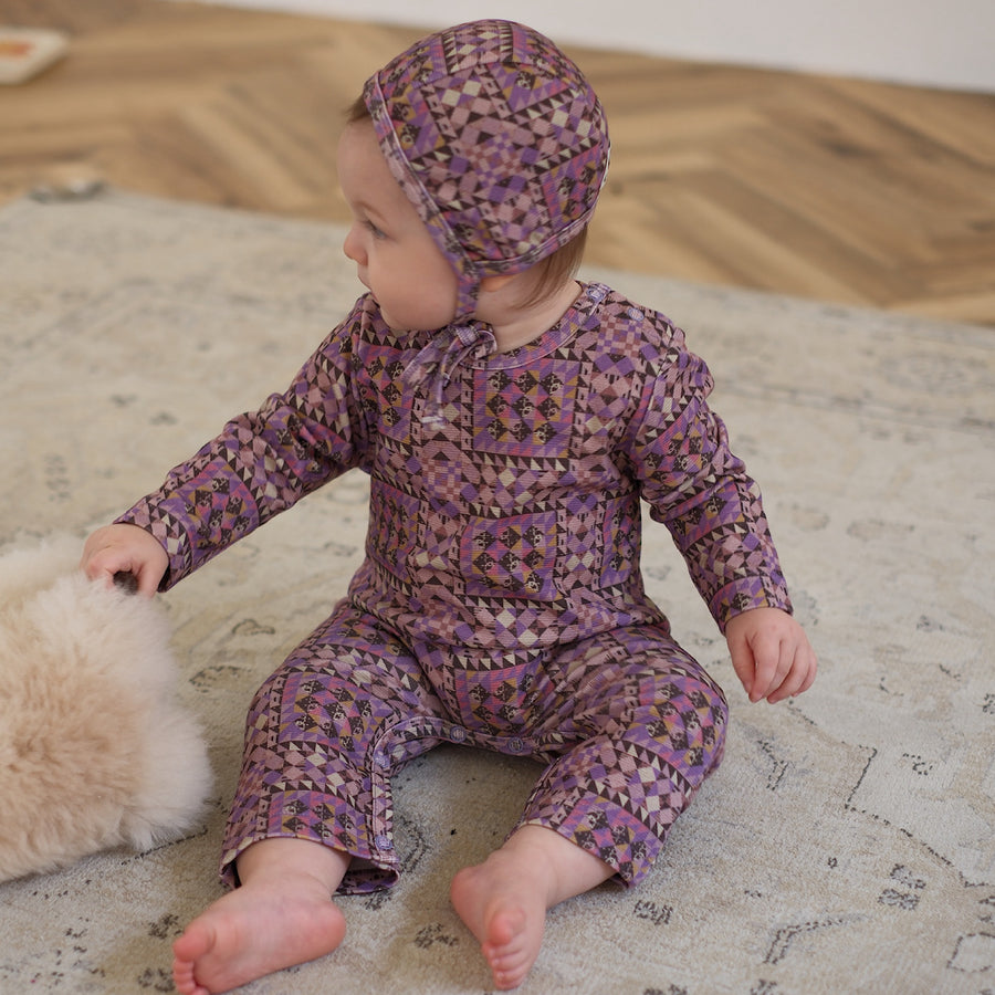 QUILTED SPAN RIB BABY ROMPER