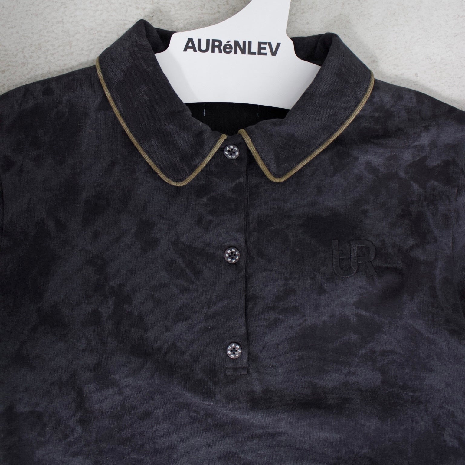 【Semon×AURéNLEV】 TIEDYE POLO T SHIRT 黒 Semon×AURéNLEV 】TIEDYE POLO T SHIRT – Frö