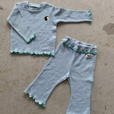 WAFFLE EMBROIDERED TOPS 18
