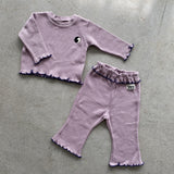 WAFFLE FLARE PANTS 21