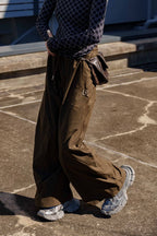Semon ApartMent AR LOGO NYLON WIDE PANTS