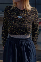 Semon ApartMent FLOWER SHIRRING TOP