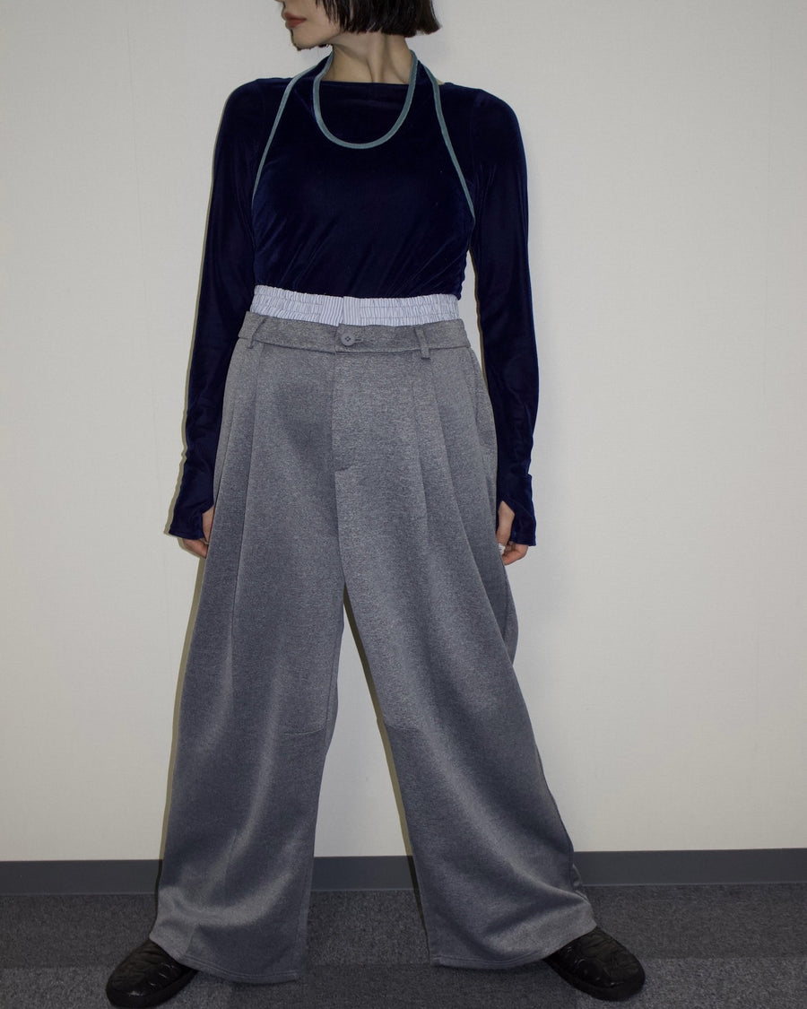 Ponte Double Waist Wide Pants