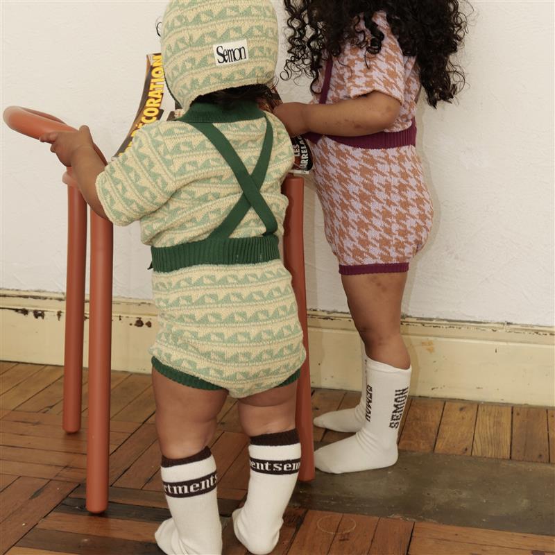 SUMMER KNIT SUSPENDERS BLOOMERS