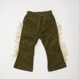 CORDUROY FRINGE FLARE PANTS3