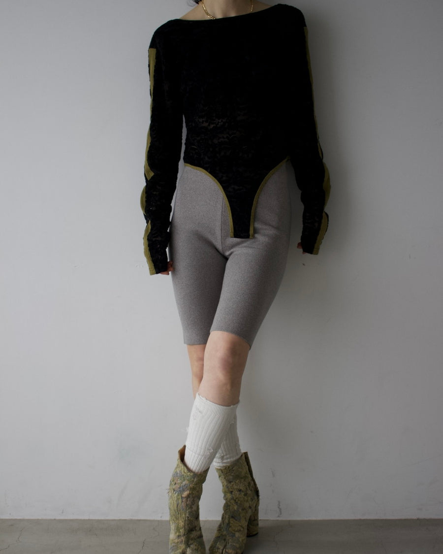 W Jacquard Biker Pants