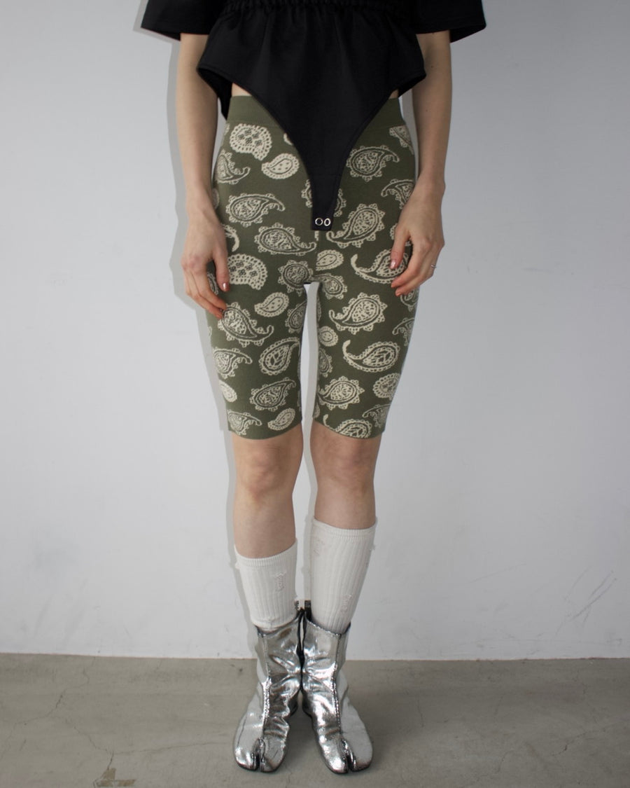 W Jacquard Biker Pants