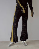 Velour Lace Flare Pants1