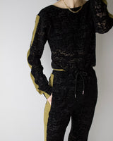 Velour Lace Flare Pants2